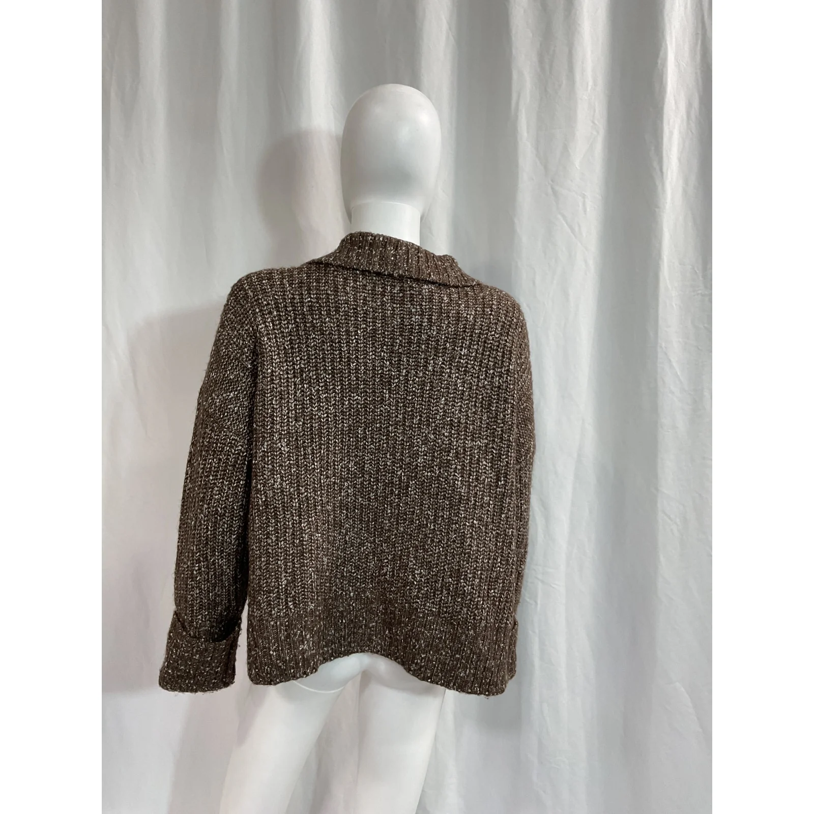 Varley 'Amelia' Brown Oversize Shaker Half Zip Sweater Size XS - Image 3