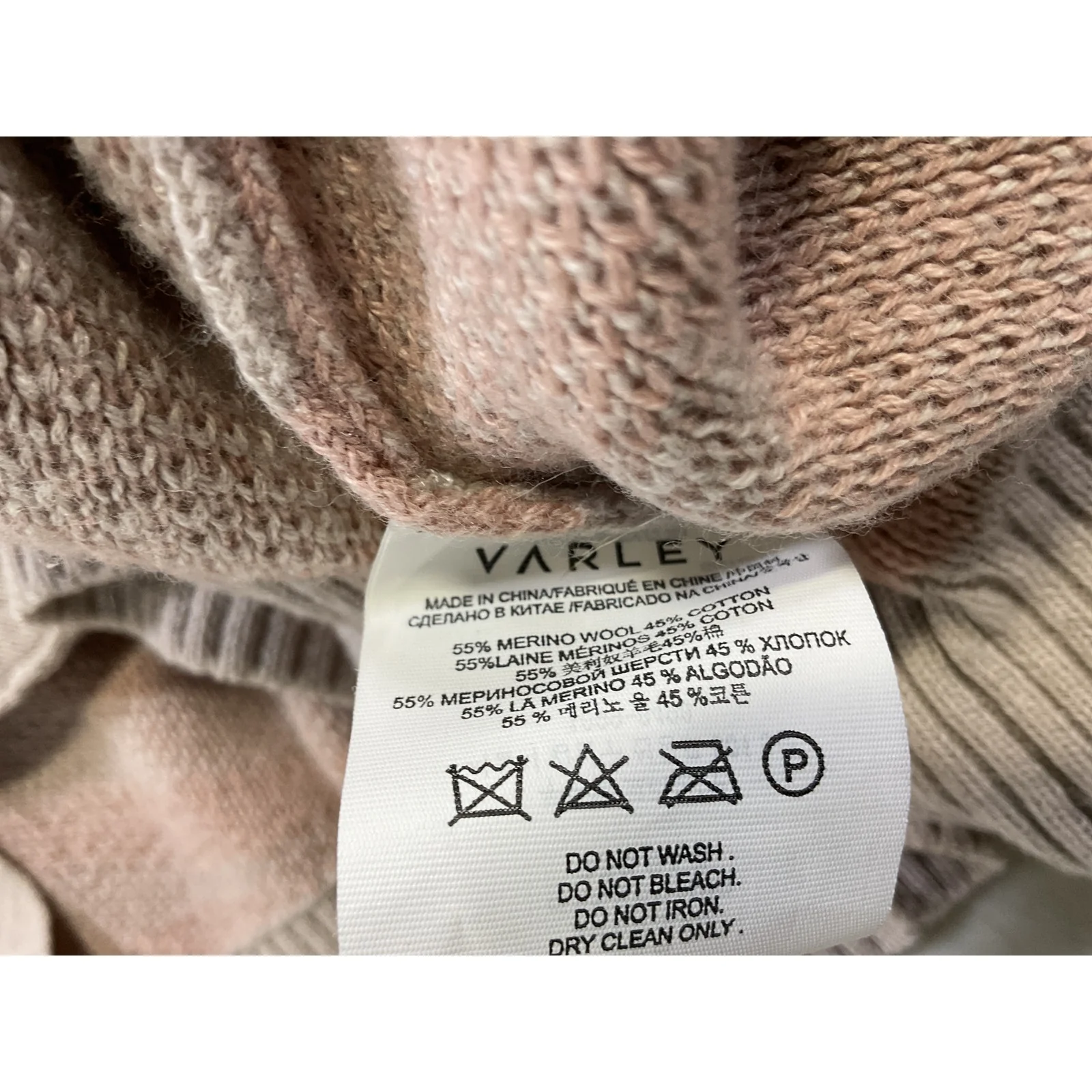 Varley 'Mayberry' Pink Long Sleeve Cardigan Size S - Image 5