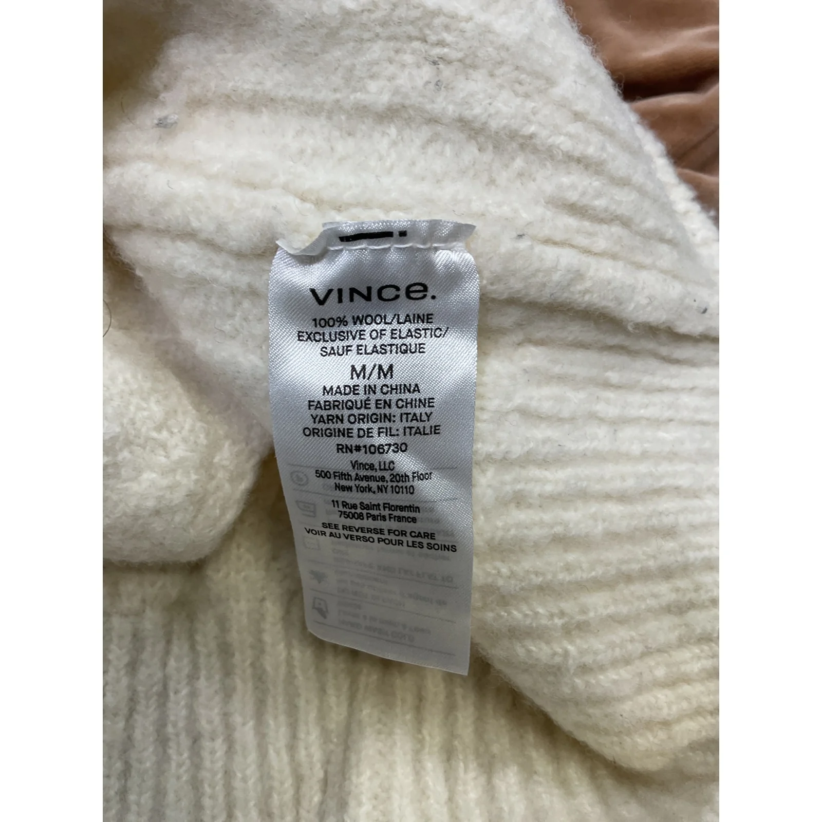 Vince 'Twisted' White Cable Knit Sleeveless Top Size M - Image 5